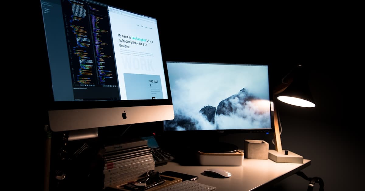 Web designer working on a professional business website for the Ghana market